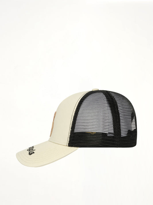 PALM ANGELS Bear Trucker Cap (White)