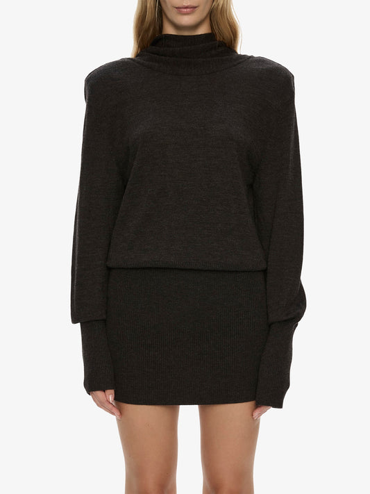 CHRISTOPHER ESBER Cesura Cowl Sweater Dress (Carbon)