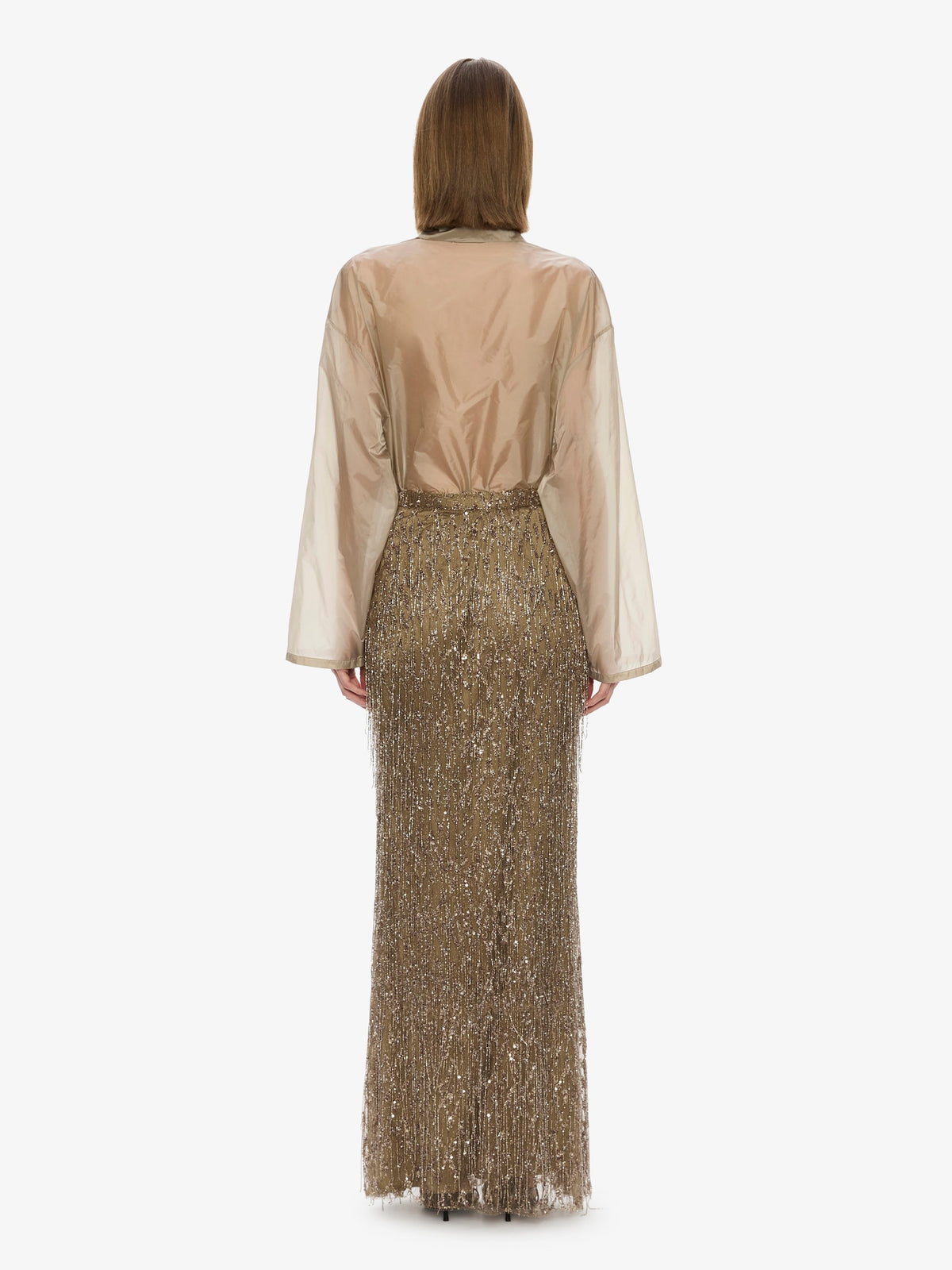 CHRISTOPHER ESBER Gilded Chevron Lace (Skirt)