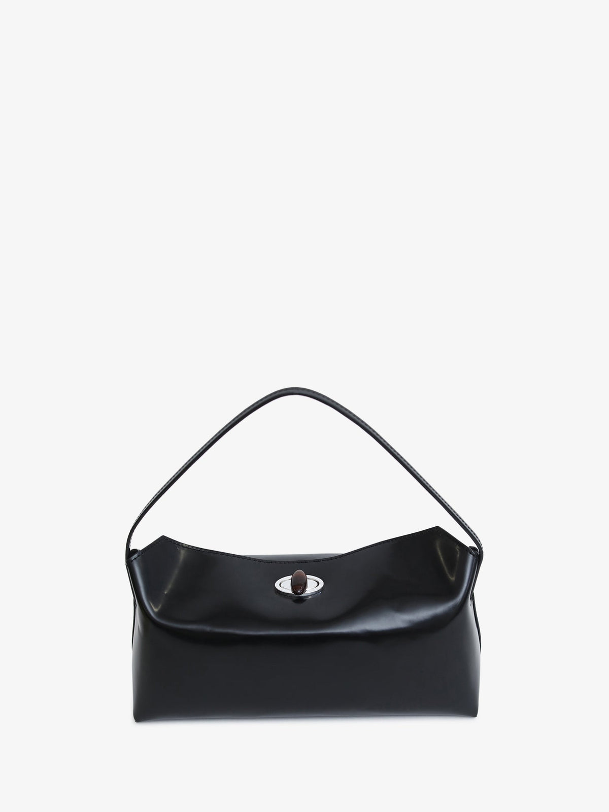 CHRISTOPHER ESBER Doba Quartz Turnlock Polished Shoulder Bag (Black)
