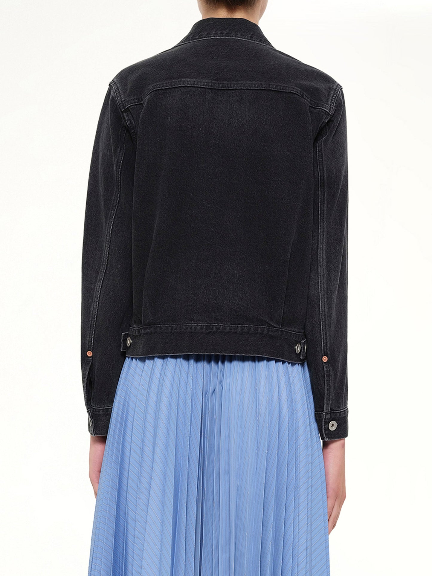 SACAI Double Breasted Denim Jacket (Black)