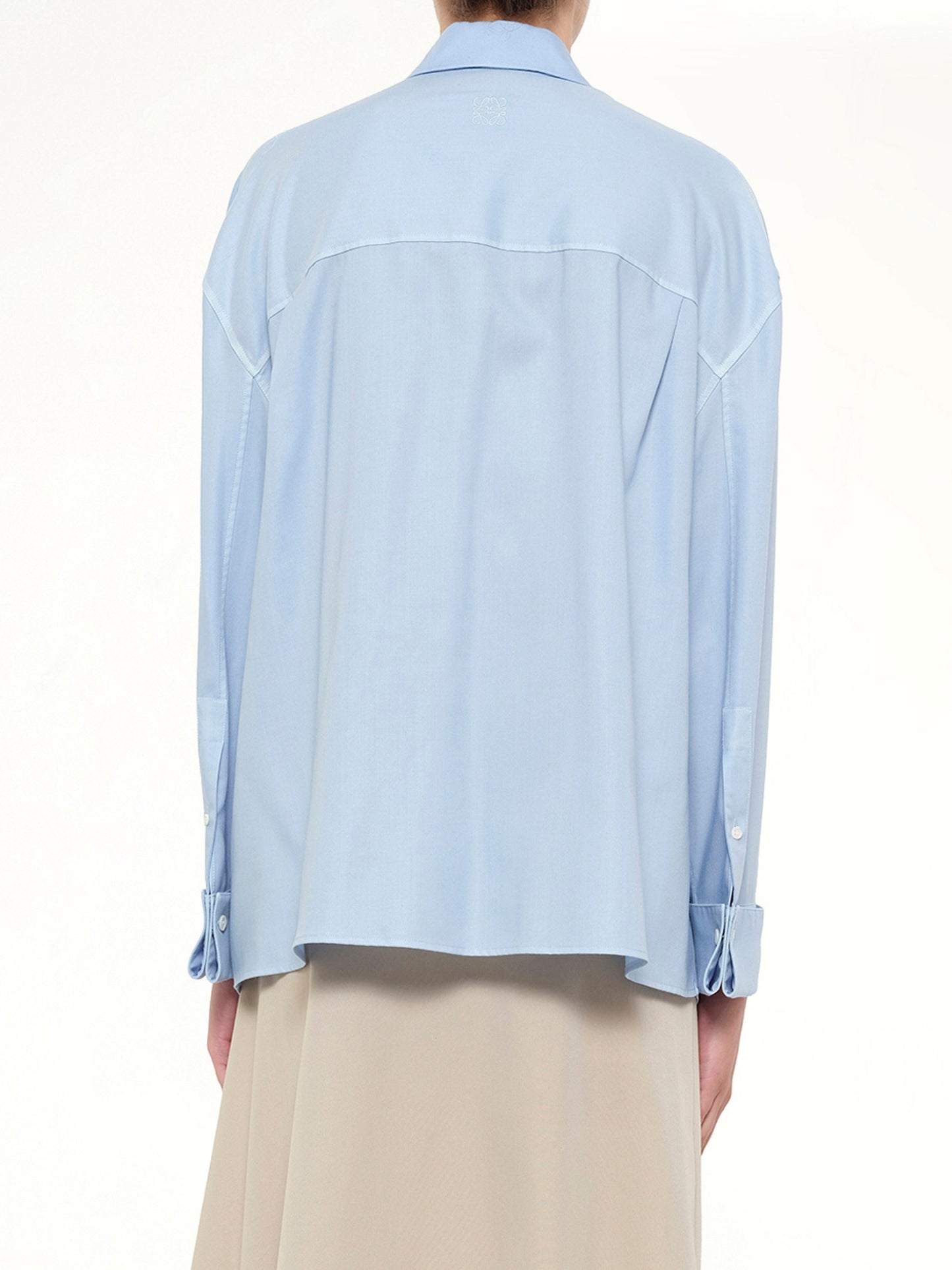 LOEWE Wool-Silk Shirt (Blue)