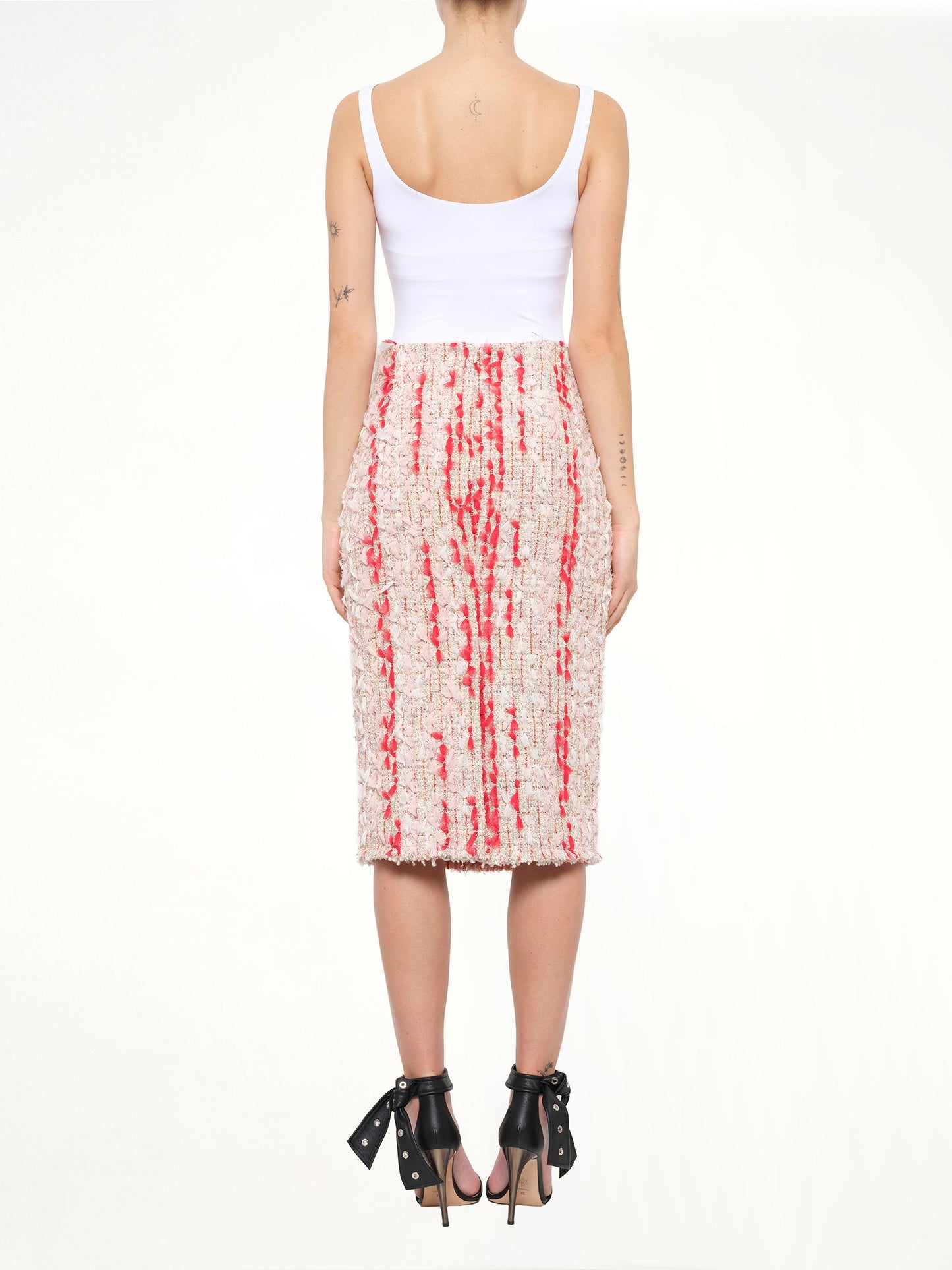 Alexander McQueen Petal Tweed Skirt (Mix)