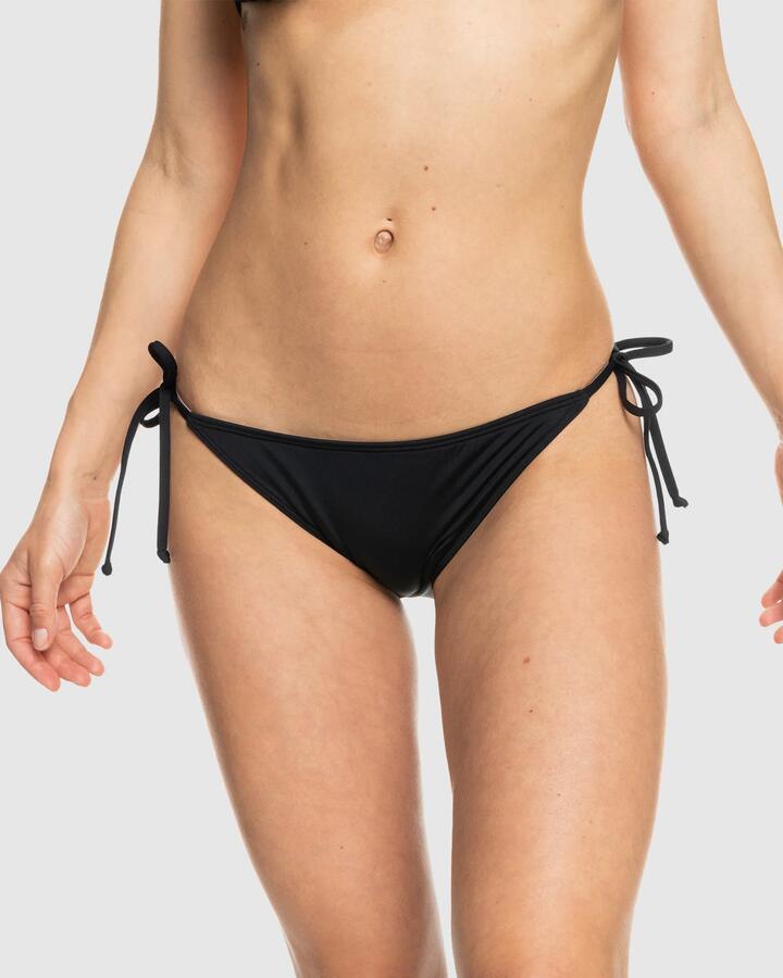 Image of Swimwear. Product name - Roxy Womens Sd Beach Classics Bikini Bottom Anthracite in Anthracite colour by brand - Roxy