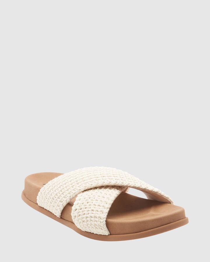 Image of Slippers. Product name - Roxy Womens Syenna Slides Cream in Cream colour by brand - Roxy