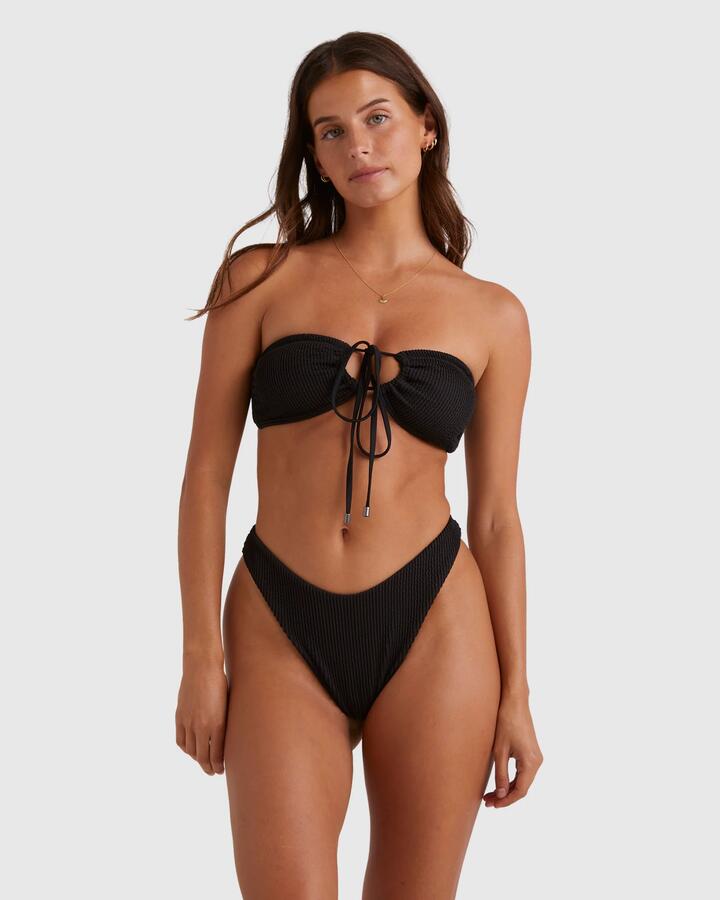 Image of Swimwear. Product name - Billabong Womens Summer High Hike Bikini Bottom Black Sands in Black Sands colour by brand - Billabong
