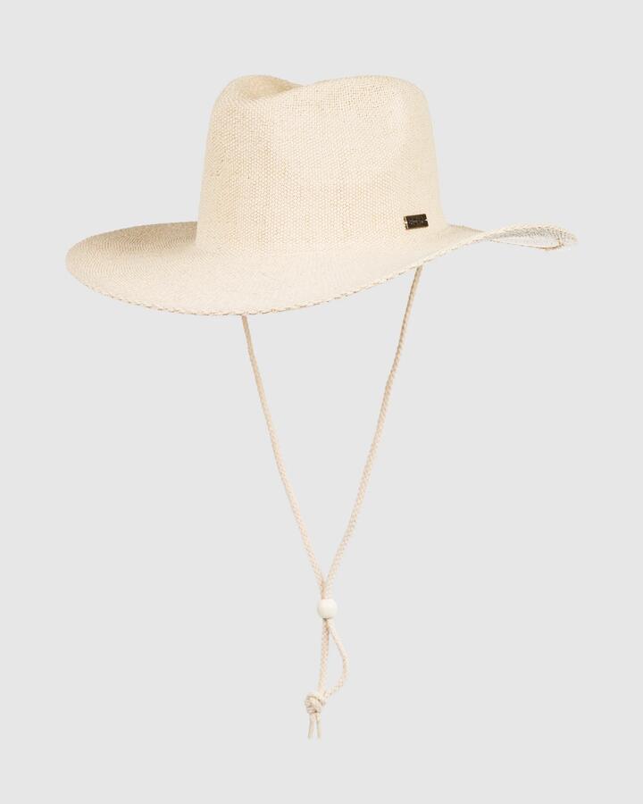 Image of Hats. Product name - Roxy Womens Sunny Kisses Sun Hat Natural in Natural colour by brand - Roxy