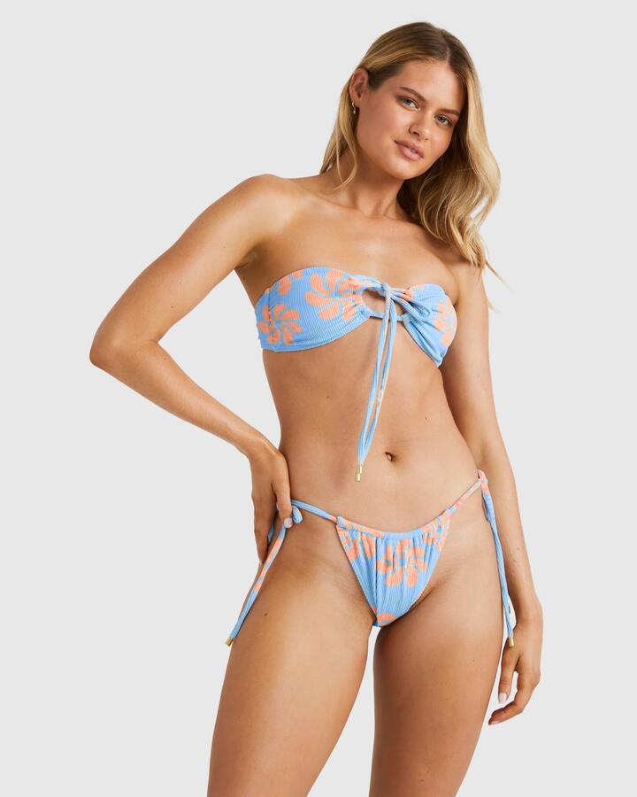 Image of Swimwear. Product name - Billabong Womens Sundial Drew Bikini Top Blue in Blue colour by brand - Billabong