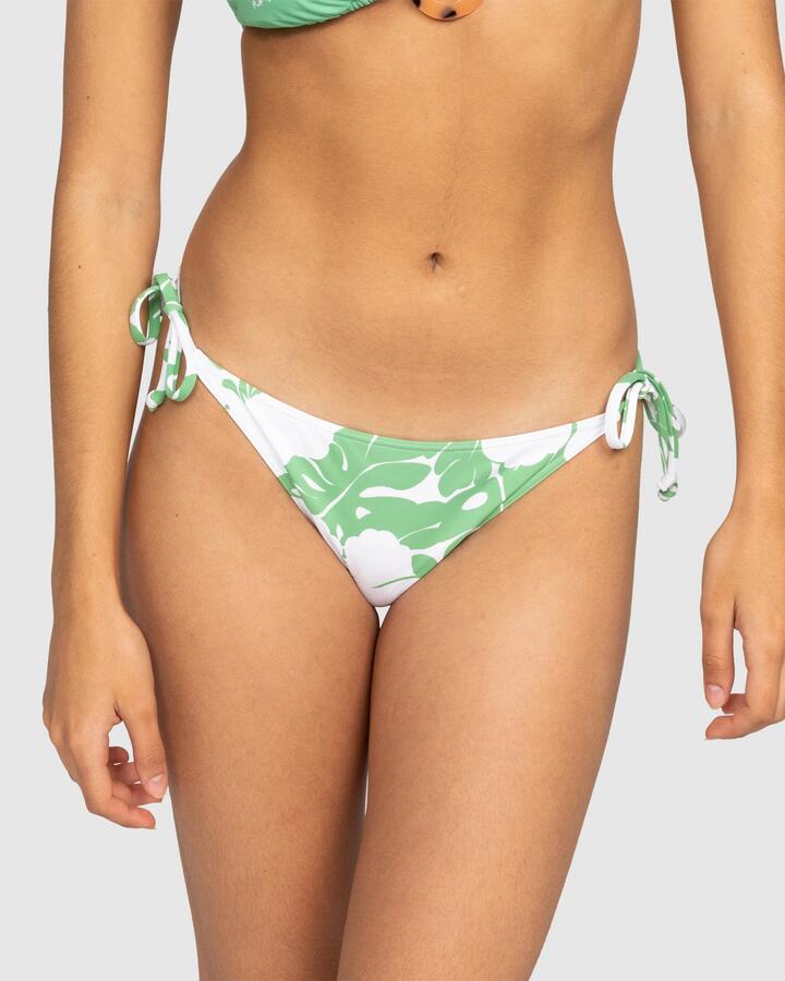 Image of Swimwear. Productname: Roxy - Womens Og Roxy Tie Side Bikini Bottom - Zephyr Green Og Roxy Small - in Zephyr Green Og Roxy Small colour by brand - Roxy