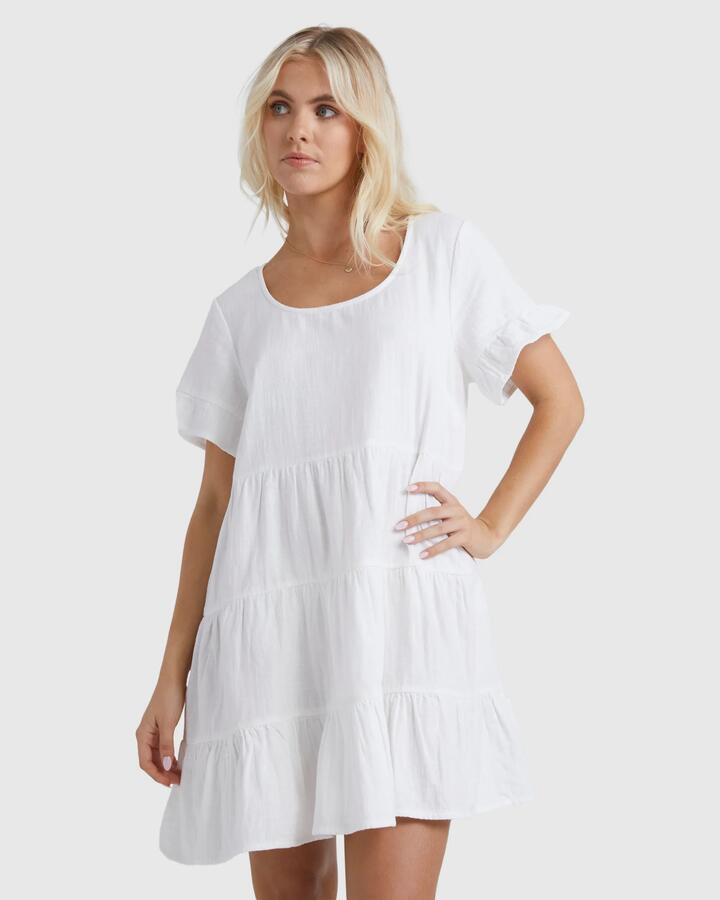 Image of Dresses. Productname: Billabong Womens Pixie Mini Dress White - in White colour by brand - Billabong