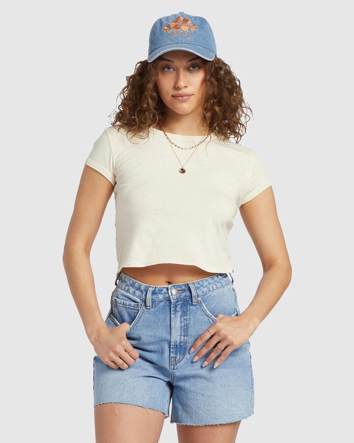 Image of T-Shirts. Product name - Billabong Womens Daily T-Shirt White Cap in White Cap colour by brand - Billabong