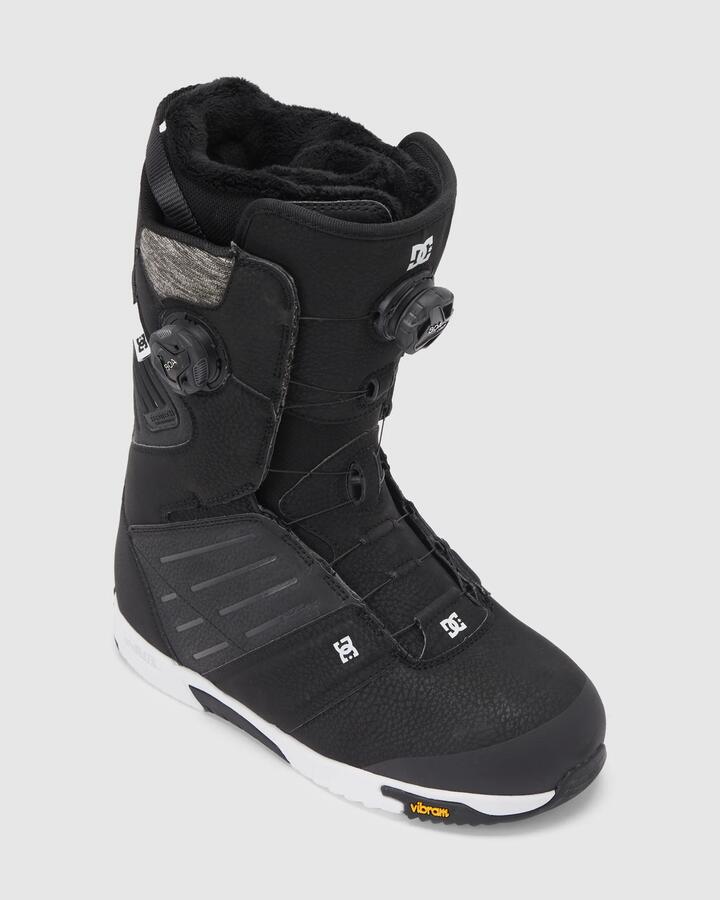 Image of Snowboards. Product name - DC Shoes Mens Judge Boa Snowboard Boots Black/White in Black/White colour by brand - DC Shoes