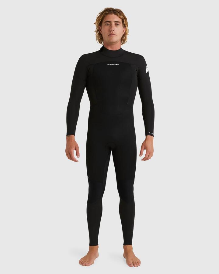 Image of Wetsuits. Product name - Quiksilver Mens 3/2Mm Prologue Back Zip Wetsuit Black in Black colour by brand - Quiksilver