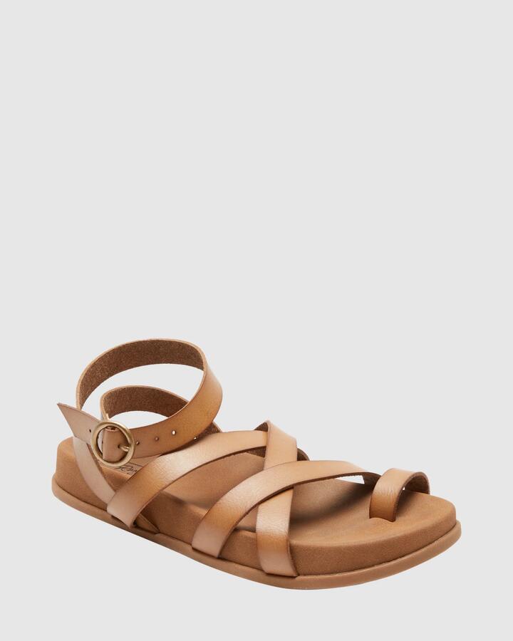 Image of Sandals. Product name - Roxy Womens Ahri Sandals Tan in Tan colour by brand - Roxy