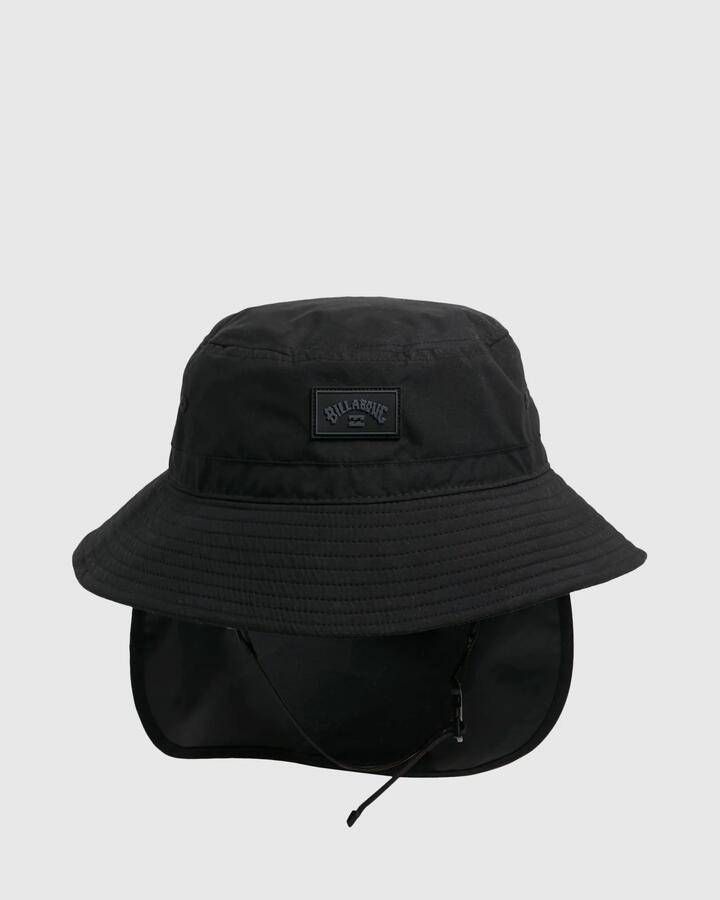 Image of Hats. Product name - Billabong Mens All Day Surf Bucket Hat Black in Black colour by brand - Billabong