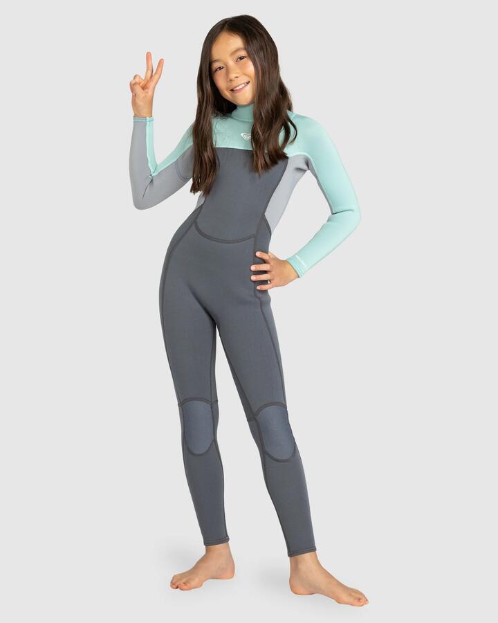 Image of Wetsuits. Product name - Roxy Girls 4-16 3/2Mm Prologue Back Zip Wetsuit Ice Green in Ice Green colour by brand - Roxy
