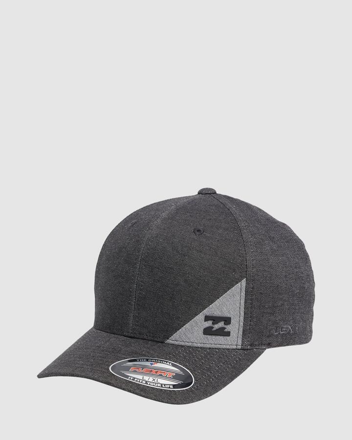 Image of Hats. Product name - Billabong Mens Station Flexfit Cap Black in Black colour by brand - Billabong