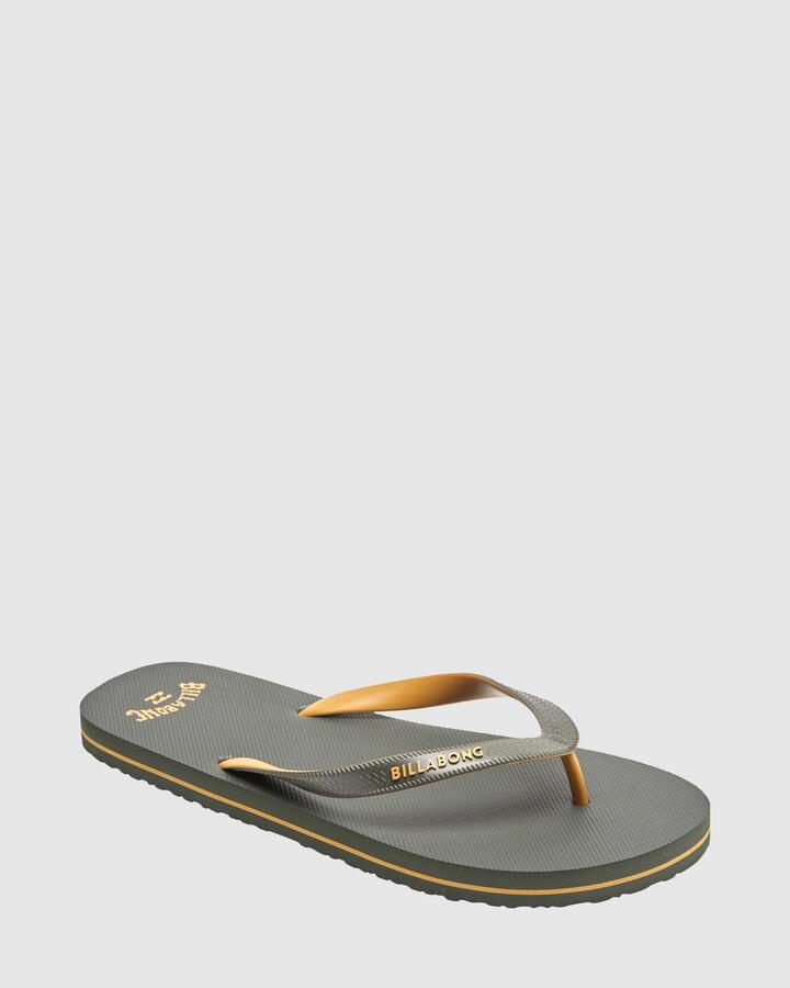 Image of Sandals. Product name - Billabong Mens Stacked Thongs Military in Military colour by brand - Billabong