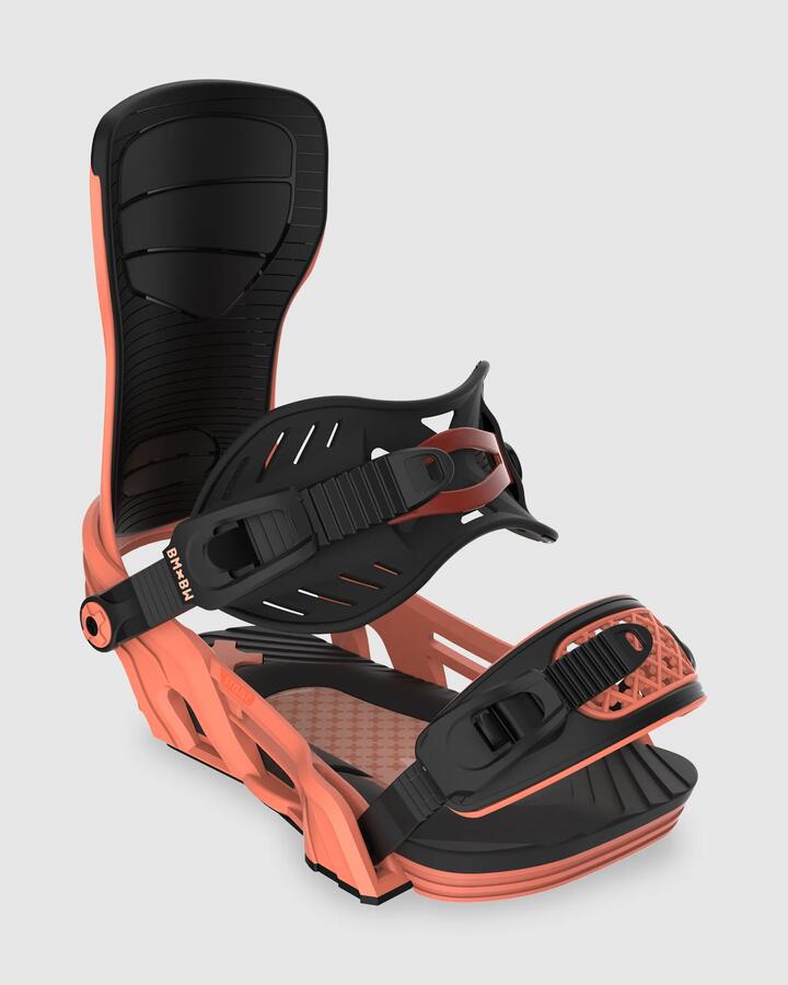 Image of Snowboards. Productname: Bent Metal - Womens Stylist Snowboard Bindings - Apricot - in Apricot colour by brand - Bent Metal
