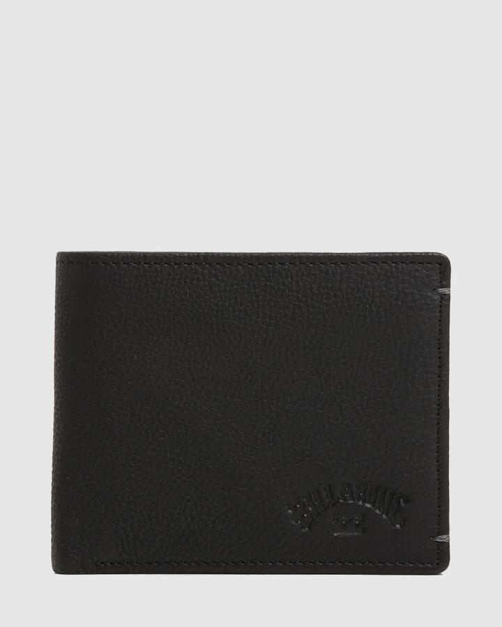 Image of Wallets & Money Clips. Productname: Billabong - Mens Rockaway 2 In 1 Leather Wallet - Black - in Black colour by brand - Billabong