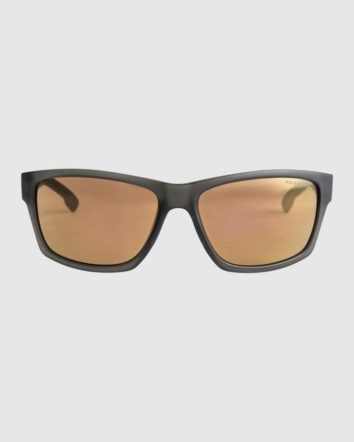 Image of Sunglasses. Productname: Quiksilver - Trailway Polarized Sunglasses - Smoke/Gold - in Smoke/Gold colour by brand - Quiksilver