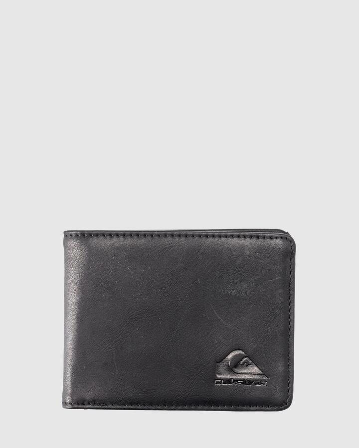Image of Wallets & Money Clips. Productname: Quiksilver - Mens Slim Rays Bi Fold Wallet - Black - in Black colour by brand - Quiksilver