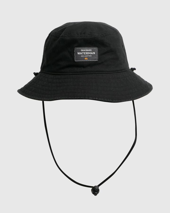 Image of Hats. Product name - Quiksilver Mens Vice Breaker Bucket Hat Black in Black colour by brand - Quiksilver