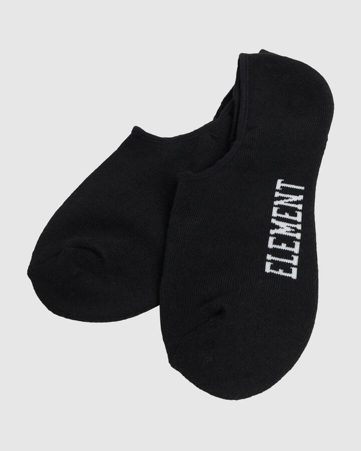 Image of Socks. Product name - Element Mens No-Show Socks Flint Black in Flint Black colour by brand - Element