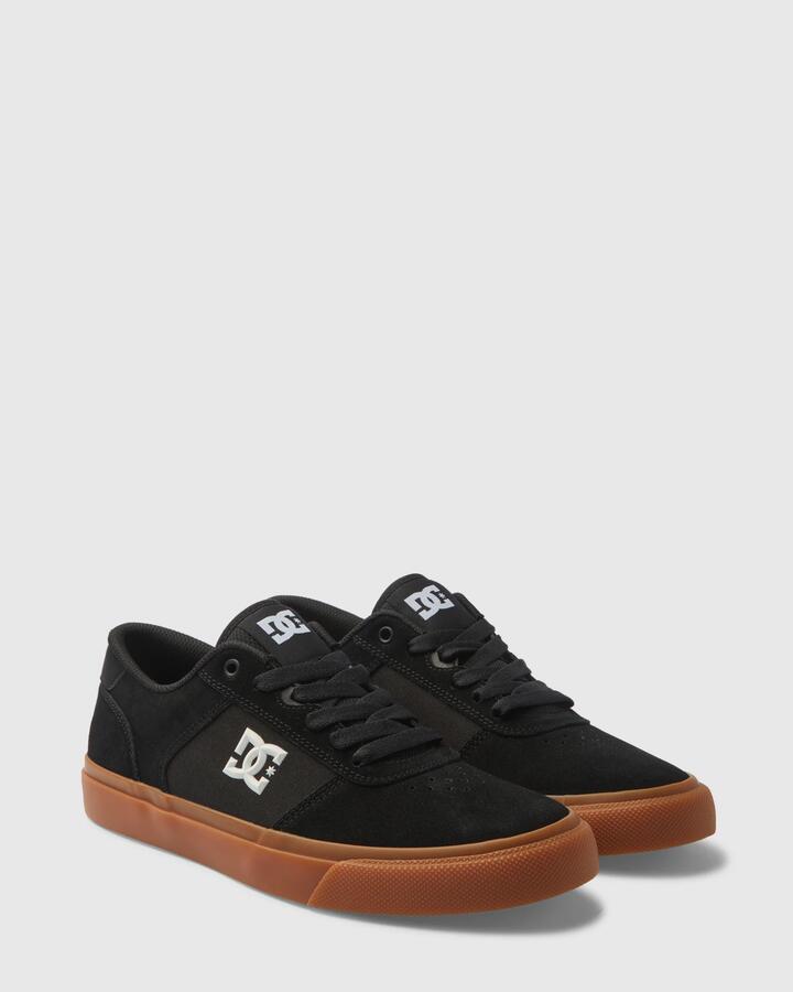 Image of Shoes. Product name - DC Shoes Mens Teknic Skate Shoes Black/Gum in Black/Gum colour by brand - DC Shoes