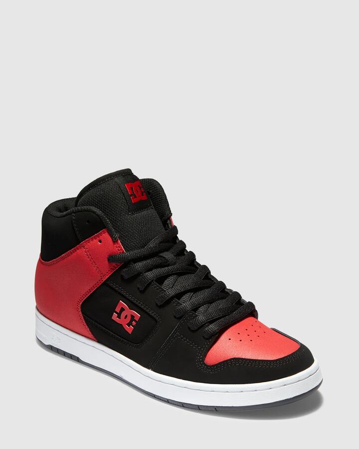 Image of Sneakers. Product name - DC Shoes Mens Manteca 4 Hi Sneakers Black/Red in Black/Red colour by brand - DC Shoes