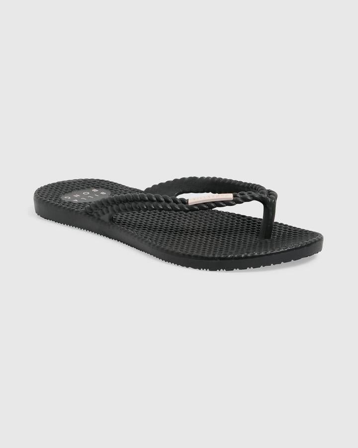 Image of Sandals. Product name - Billabong Girls 4-14 Kicks Thongs Black in Black colour by brand - Billabong
