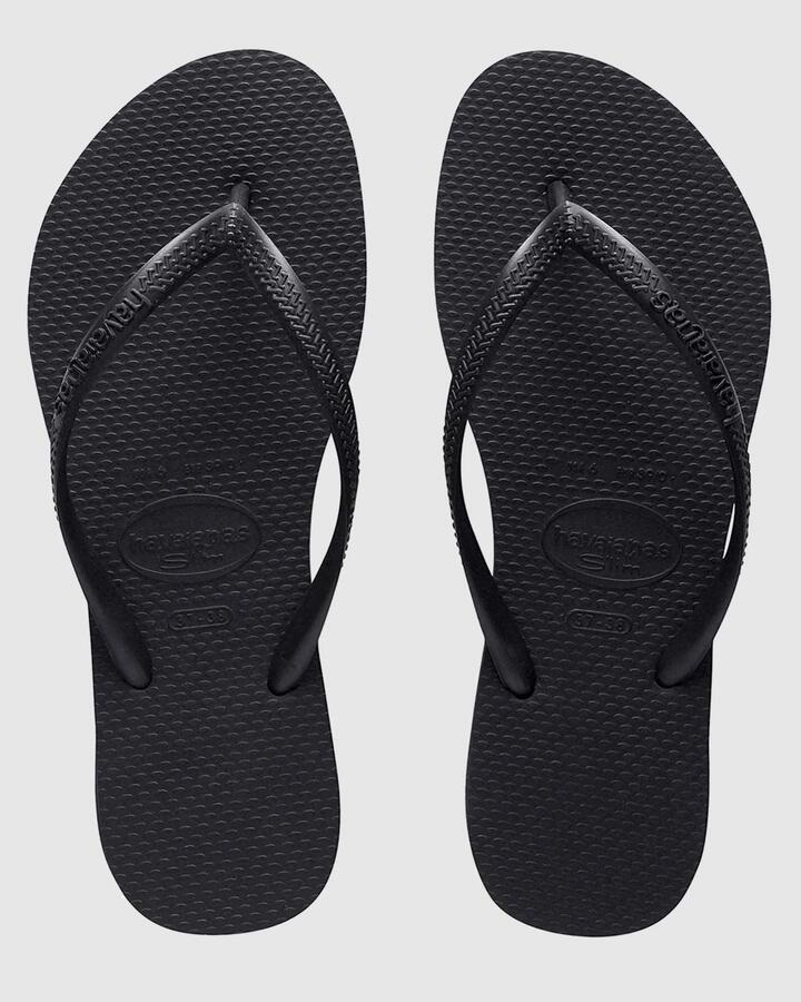 Image of Sandals. Productname: Havaianas - Womens Slim Black Thongs - Preto - in Preto colour by brand - Havaianas