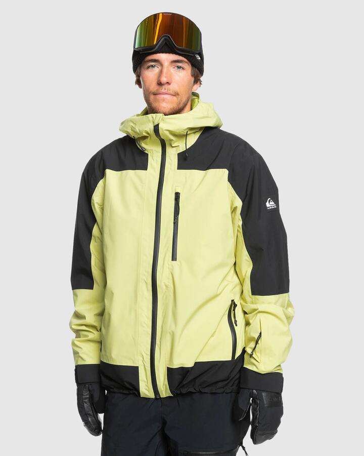 Image of Coats & Jackets. Product name - Quiksilver Mens Ultralight 20K Snow Jacket Celery Green in Celery Green colour by brand - Quiksilver