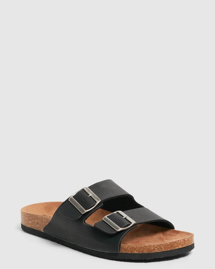 Image of Slippers. Product name - Kustom Womens Duo Slides Black/Tan in Black/Tan colour by brand - Kustom