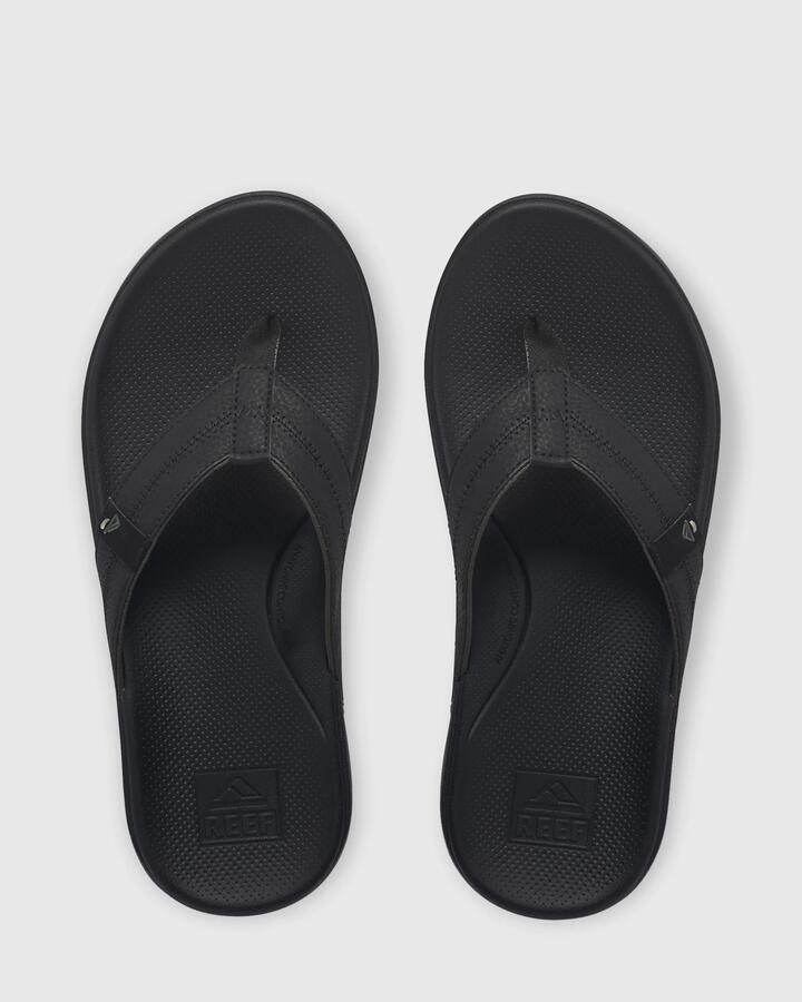 Image of Chair & Sofa Cushions. Product name - Reef Mens Cushion Phantom 2.0 Thongs Black in Black colour by brand - Reef