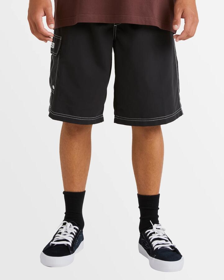 Image of Swimwear. Product name - Billabong Mens Throw On 21" Boardshorts Black - in Black colour by brand - Billabong