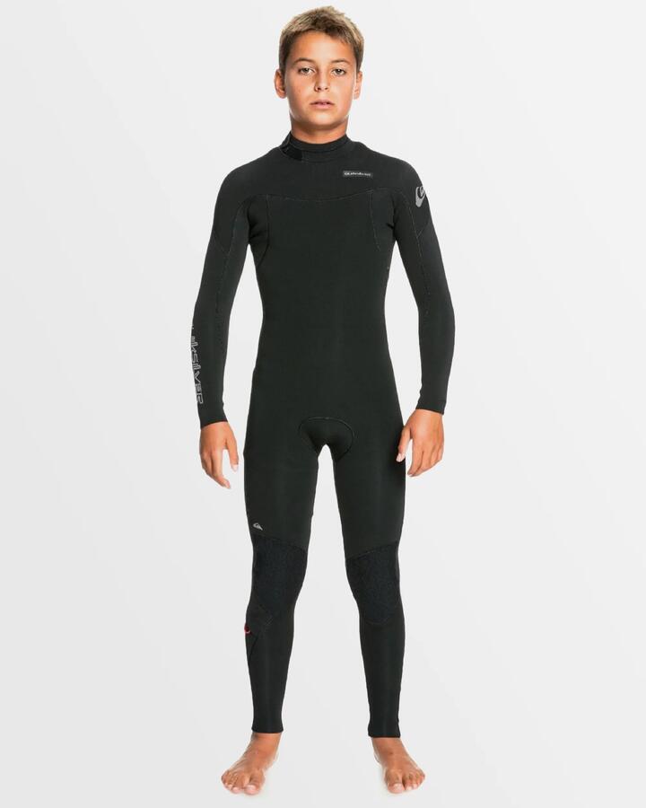 Image of Wetsuits. Product name - Quiksilver Boys 8-16 3/2Mm Everyday Sessions Back Zip Wetsuit Black in Black colour by brand - Quiksilver
