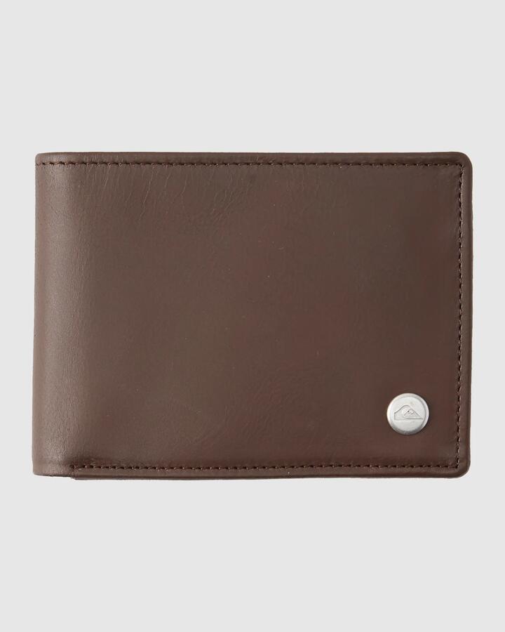 Image of Wallets & Money Clips. Productname: Quiksilver - Mens Mac Tri Fold Leather Wallet - Chocolate Brown - in Chocolate Brown colour by brand - Quiksilver