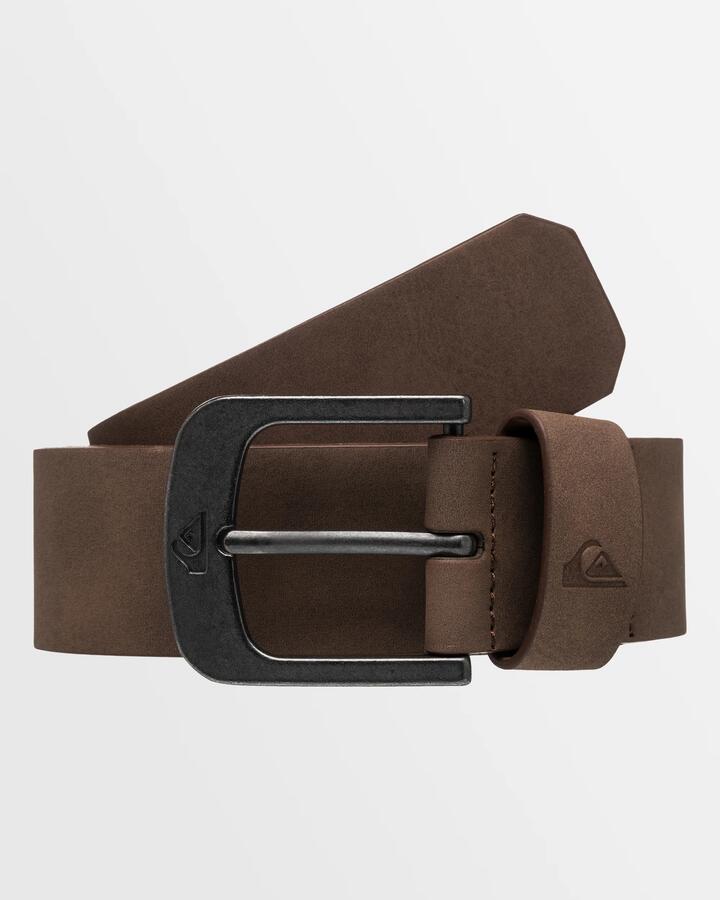 Image of Belts. Product name - Quiksilver Mens Main Street Vegan Leather Belt Chocolate Brown in Chocolate Brown colour by brand - Quiksilver
