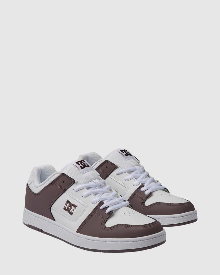 Image of Shoes. Productname: DC Shoes Mens Manteca 4 Skate Shoes White/Plum - in White/Plum colour by brand - DC Shoes