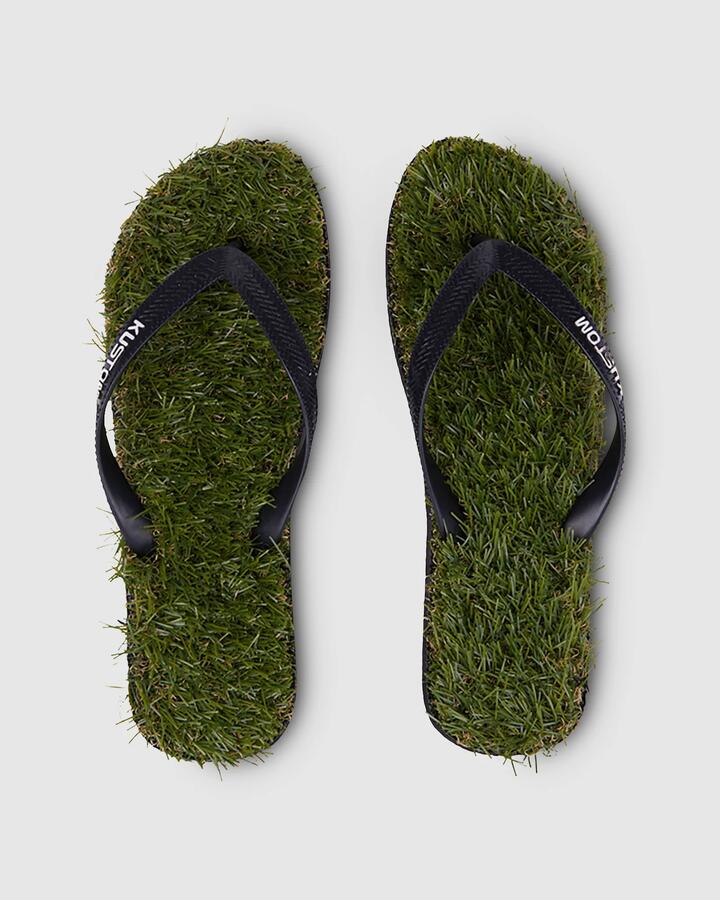 Image of Sandals. Product name - Kustom Mens Keep On Grass Thongs Grass Green in Grass Green colour by brand - Kustom