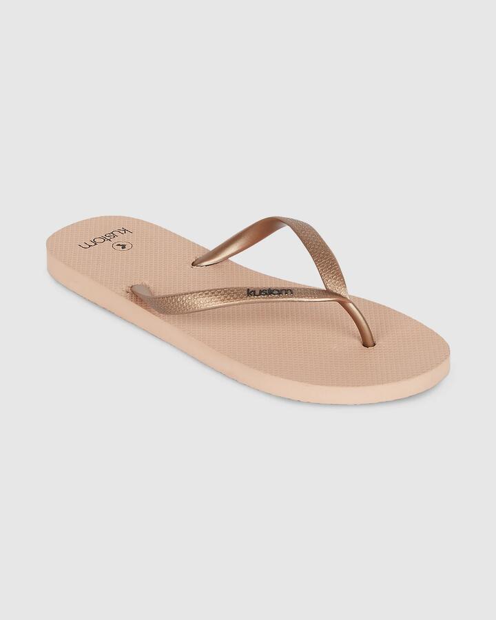 Image of Sandals. Product name - Kustom Womens Classic Rose Tan Thongs Rose Tan in Rose Tan colour by brand - Kustom