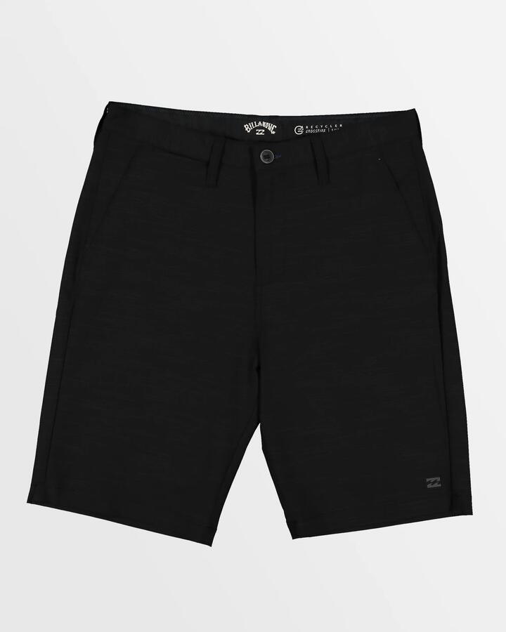 Image of a model wearing Shorts. Product name - Billabong Mens Crossfire Slub Walkshorts Black in Black colour by brand - Billabong