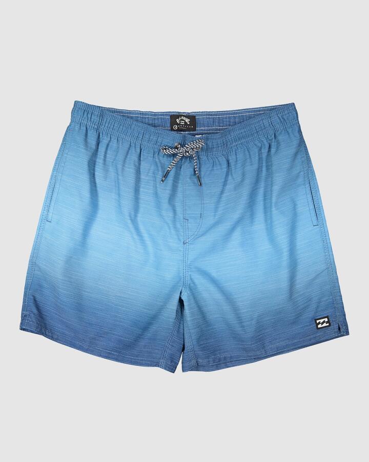 Image of Swimwear. Product name - Billabong Boys 8-16 Sergio Layback 15" Boardshorts Light Navy in Light Navy colour by brand - Billabong