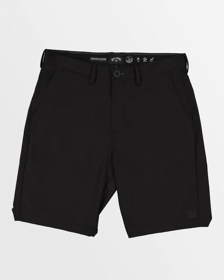 Image of a model wearing Shorts. Product name - Billabong Mens Surftrek Journey Walkshorts Black in Black colour by brand - Billabong