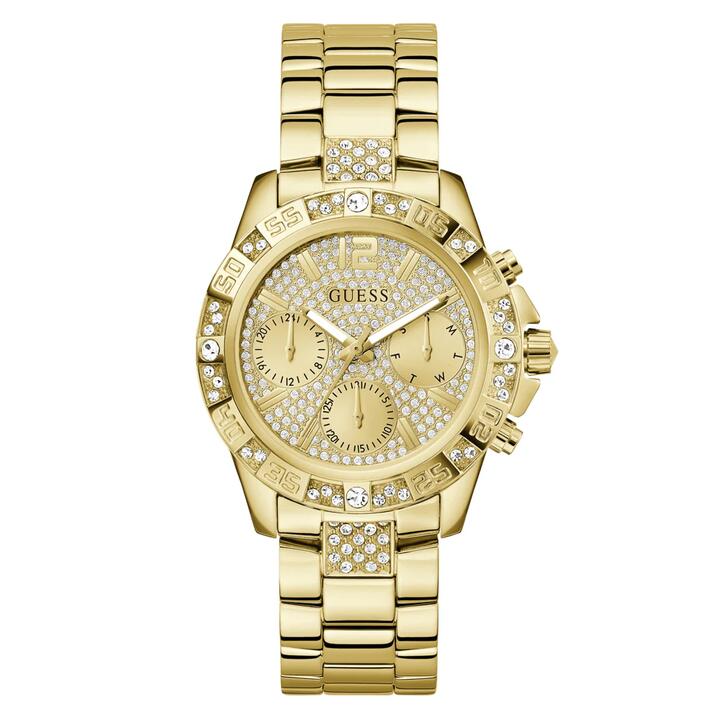 Image of Watches. Productname: Guess Sport Majesty Sport Gold-Tone Crystal Bezel Men's Watch GW0771L2 in Watch colour by brand - Guess