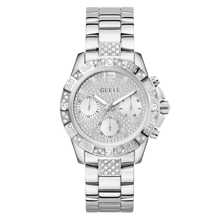 Image of Watches. Productname: Guess Sport Majesty Sport Silver-Tone Crystal Bezel Men's Watch GW0771L1 in Watch colour by brand - Guess