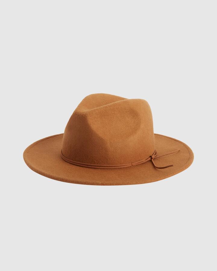Image of Hats. Product name - Quiksilver Mens Burners Felt Hat Rubber in Rubber colour by brand - Quiksilver