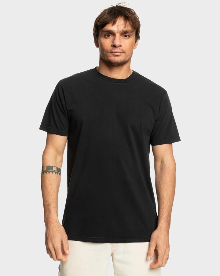 Image of T-Shirts. Product name - Quiksilver Mens Salt Water Crew T-Shirt Black in Black colour by brand - Quiksilver