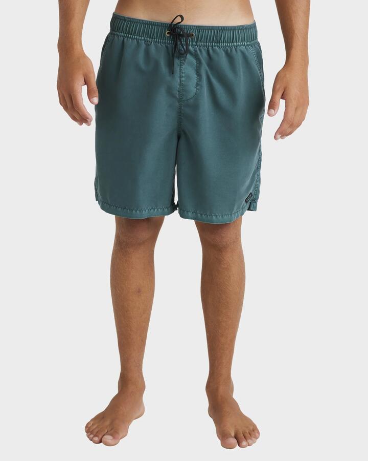 Image of Swimwear. Product name - Billabong Mens All Day Overdye Layback 17" Boardshorts Marine Green in Marine Green colour by brand - Billabong